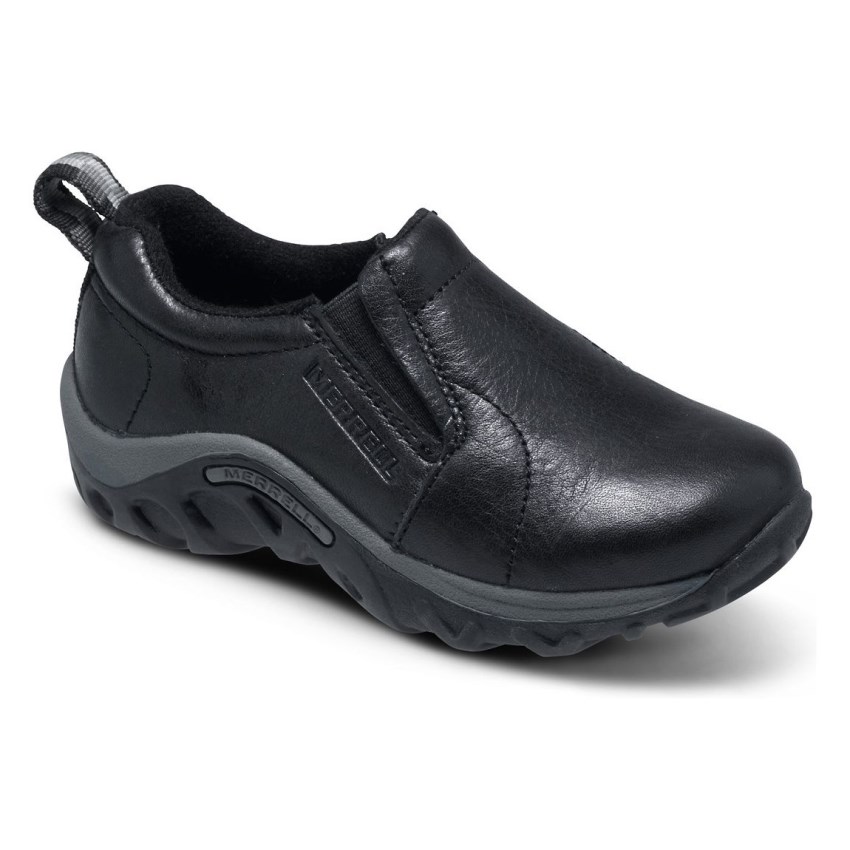 Basket Merrell Jungle Moc Leather Noir Enfant | V.H.DJVN